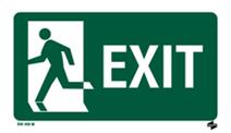Exit sign with Running Man pictogram (16m)